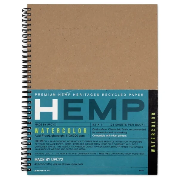 Hemp watercolour book